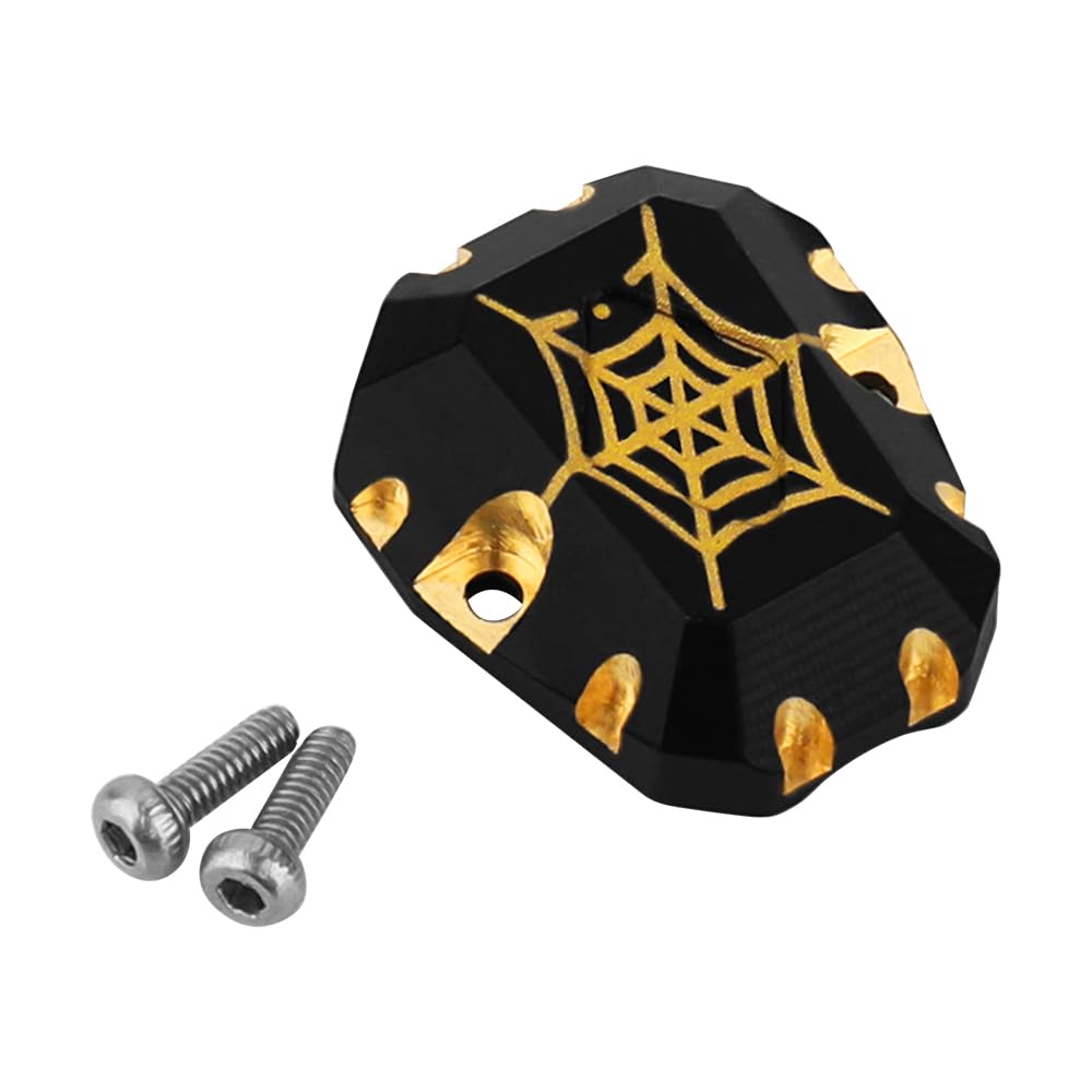 RZXYLRC Ascent 18 Heavy Weight Brass Diff Cover Front and Rear Differtial Covers for Redcat Ascent-18 1/18 RC Crawler Upgrades Parts (Spider Web)