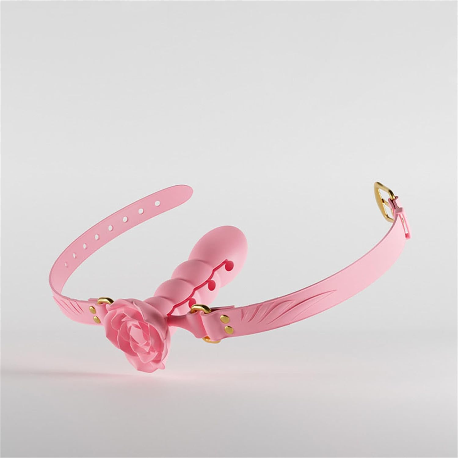 4 Section Adjustable Ball Gag Bondage Gear Deep Throat Exercise Flower Shape Open Mouth Gag Ball Adjustable Strap Silicone Gag Couple Props Adult Sex Toys for Couple Foreplay