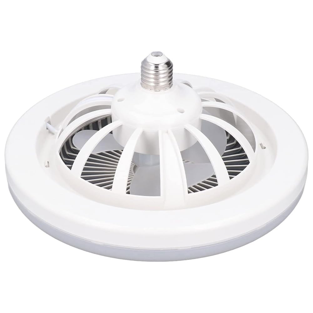 Moderna Applique da Parete Ventilatore Industriale con Presa Lampadina Senza Pale 3 Velocità Regolabile Applique Braccio Girevole Dimmerabile LED per Garage Armadio Cucina Bagno Lavanderia (Oro)