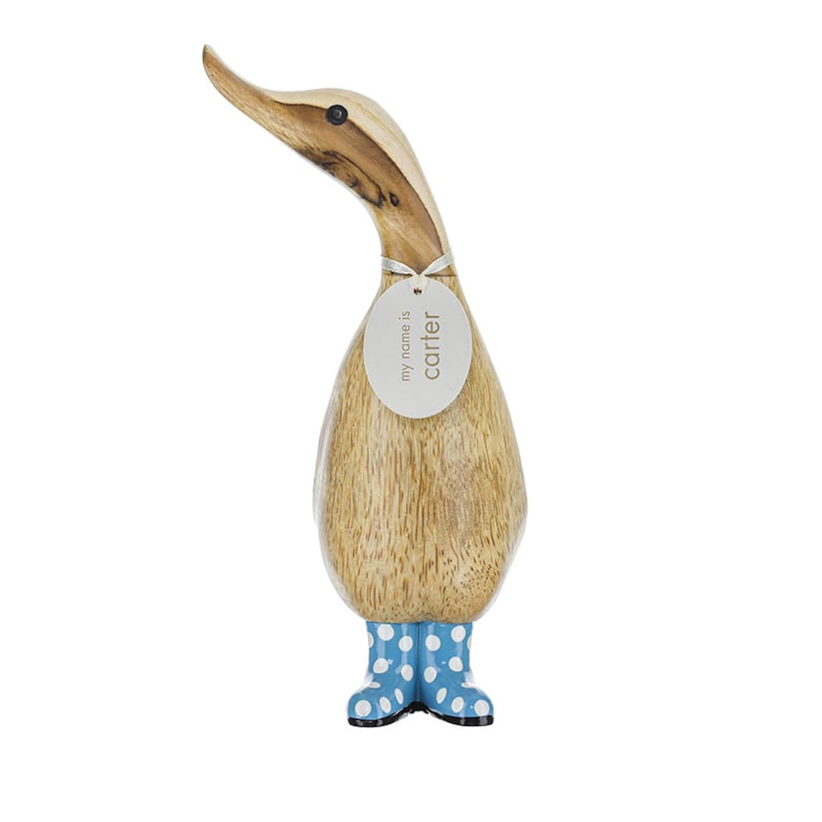Dcuk Blue Spotty Welly Wooden Duckling Ornament