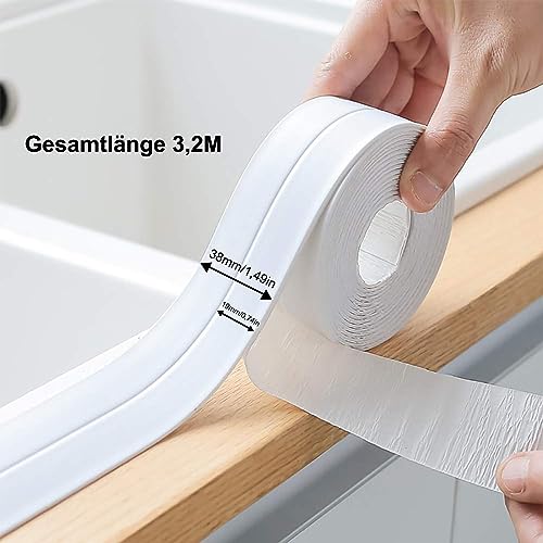 3 Pezzi 19 x 19MM Battiscopa Morbido PVC, 3.2M