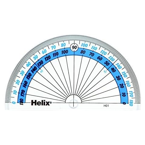 Helix 10cm 180 Degree Clear Protractor H01010 Cover