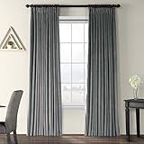 HPD Half Price Drapes VPCH-VET1222-96 Signature Extra Wide Blackout Velvet Curtain (1 Panel), 100 in...