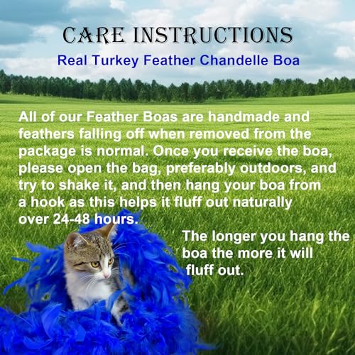 SACASUSA 100g Turkey Chandelle Feather Boas 6 Feet Long Beautiful Vibrant Color (20 Colors to Pick)3