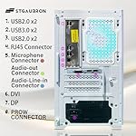 STGAubron Gaming PC Computer Desktop, AMD Ryzen 3 3200G 3.6G, GeForce RTX 2060 6G, 16G DDR4, 512G SSD, 600M WiFi, BT 5.0, RGB Fan x3, Windows 11 Home,White - Image 5