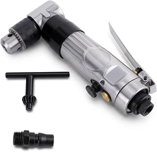 Taladro Reversible con ángulo de aire de 90 grados, herramienta súper eléctrica de perforación neumática con llave, mandril de 3/8 pulgadas