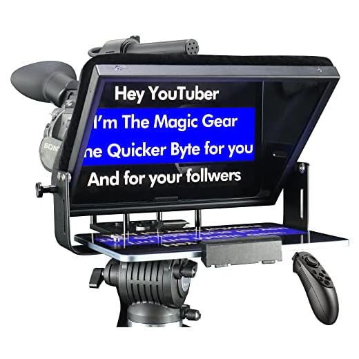 Adjustable Tablet ipad pro 11" Teleprompter Smartphone Home Video Self Recorder Portable Prompter for Studio DSLR Create Video Black