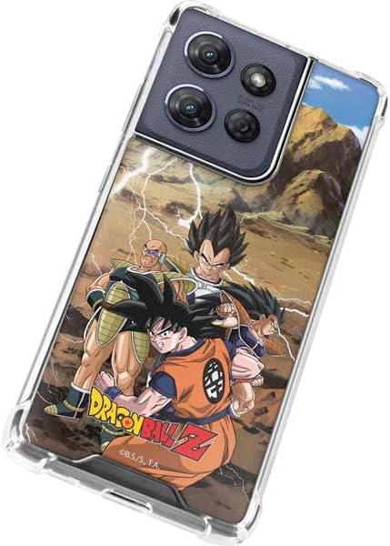 Skinit Clear Phone Case Compatible with Moto G 5G (2025) - Officially Licensed Dragon Ball Z Goku Versus Saiyans Design