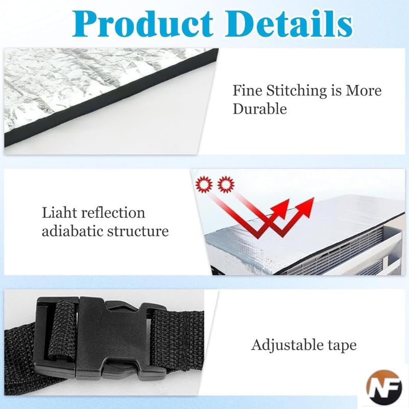 Image of ANPRO || Split Ac Cover Outdoor Unit Cover | Heat-Insulated, Weather-Resistant Protection | Extend AC Lifespan & Boost Energy Efficiency ac outdoor unit protector for (1.5Ton) compatible for all ac