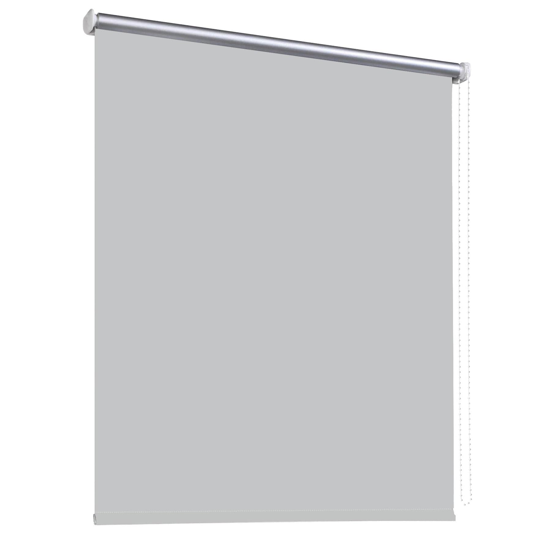 Day and Night Roller Blind 85 x 165 cm Plain Colored Uv-Resistant Roller Blind with Blackout Easy to Use with Install Accessories for Window and Door, Light Grey — image 1