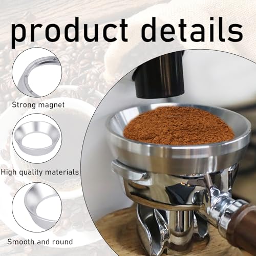 54mm Portable Espresso Dosing Funnel with Magnetic Aluminium Portafilter Ring - Essential Coffee Accessory for Home Baristas - Image 3