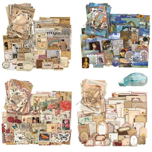 Papier de scrapbooking vintage - Kit 400 feuilles pour réussir vos collages