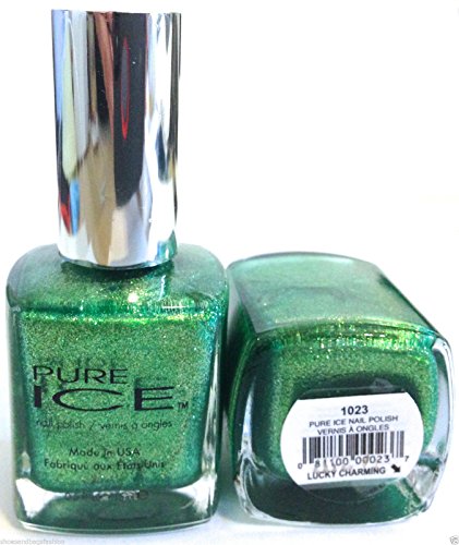 Pure Ice Nail Polish, #1023 Lucky Charming - Limited Edition St Patrick's Day - Green Duo Chrome - .5 Fl Oz