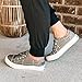 JENN ARDOR Slip On Canvas Shoes for Women Low Top Fashion Sneakers Comfortable Walking Flats Grey 7