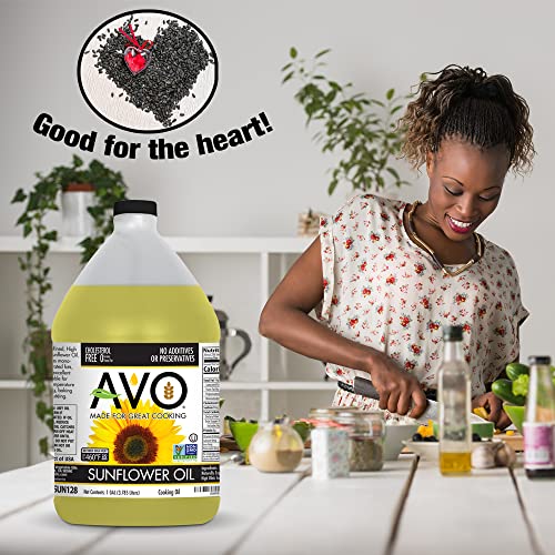 Avo Non-Gmo High Oleic Sunflower Oil For General Cooking - 1 Gallon #TOP4