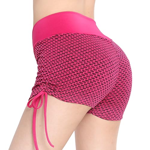 Short de yoga taille haute croisée en V avec cordon pour femme