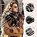 Winter Scarf for Women, Fashion Plaid Blanket Scarves with Fringe, Cashmere Feel Long Chunky Scarf Shawls, Soft Pashmina Wraps for Winter/Fall