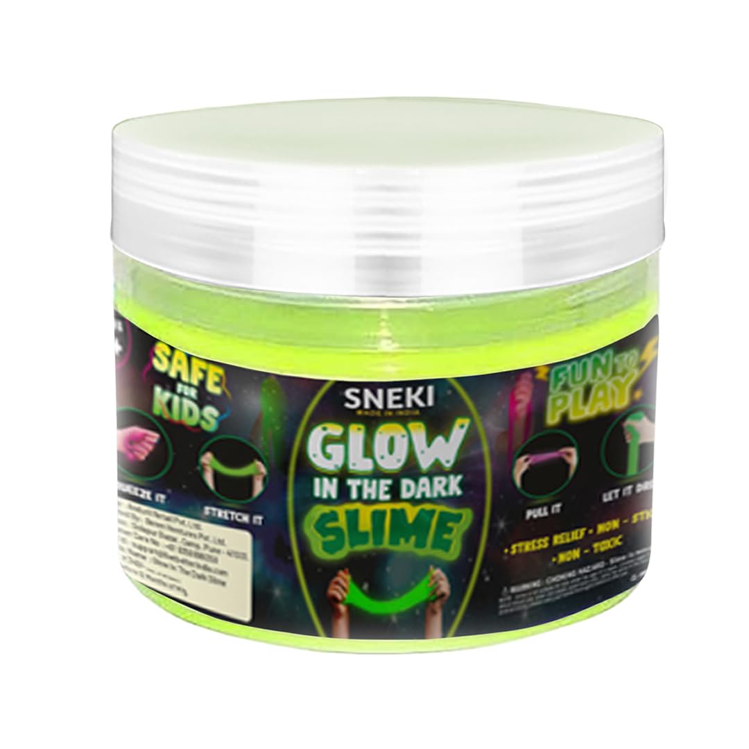 SNEKI (200gm) Glow in The Dark Slime for Kids DIY Toy Slimy Slime Gel Jelly Putty Art Toys for Boys Girls 3 to 10 Years