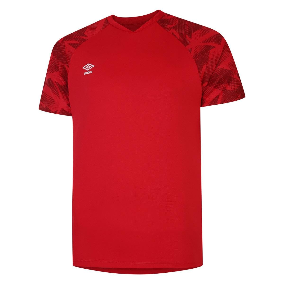 Umbro Men's Vermillion/Jester Red Atlas Jersey Xl Raglan Short-Sleeved Breathable Lightweight