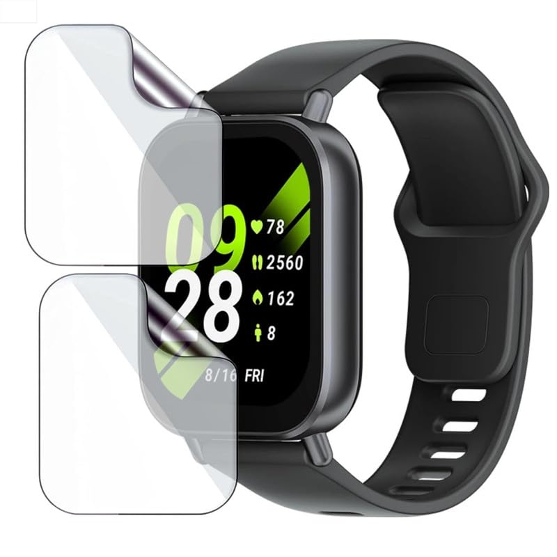 Image of 2-Pack Screen Protector for Redmi Watch 5 Active 2.0 inch Smartwatch - Flexible TPU Screen Guard, HD Clear, Anti Scratch, Bubble Free, Full Coverage Film - Not Tempered Glass