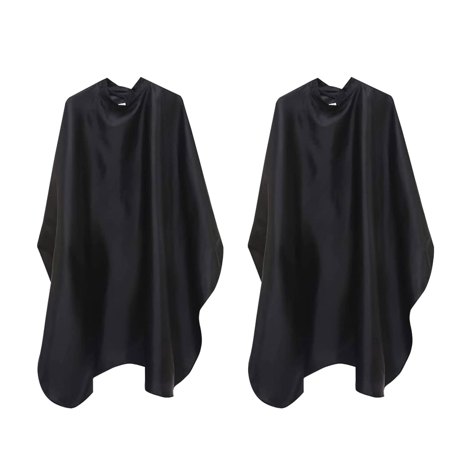 Butyeak Capas Para Peluqueria, Negro Capa Peluqueria, Capas de Corte Peluqueria Impermeable, Capa de Barbero Profesional, Impermeable, Ligero y Ajustable, Apto Para Peluquerías y Salones de Belleza
