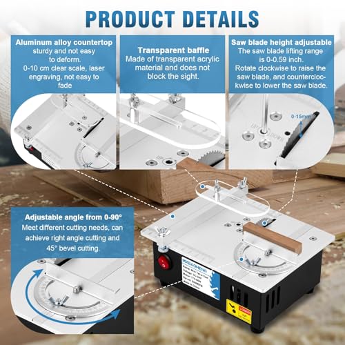 MXBAOHENG Mini Craft Table Saw