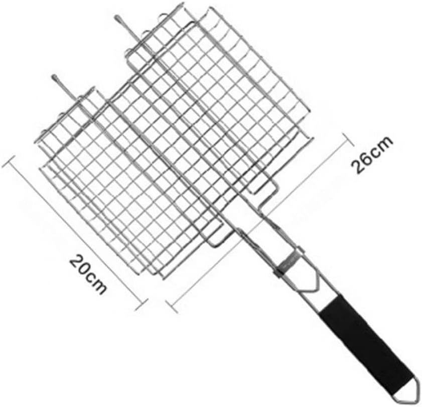 Outdoor Camp Barbecue Net Rack Stainless Steel Rectangle BBQ Grill Steaks Fish Rack Tool