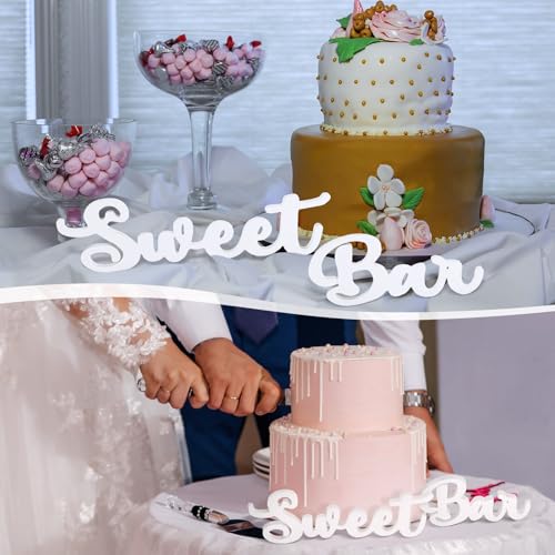 Bucherry Wooden Sweet Bar Table Sign Wedding Sweet Bar Table Decorations Wood Hollow Standing Centerpiece for Wedding Shelf Birthday Party Decor(White) Bucherry Wooden Sweet Bar Table Sign Wedding Sweet Bar Table Decorations Wood Hollow Standing Centerpiece for Wedding Shelf Birthday Party Decor(White)