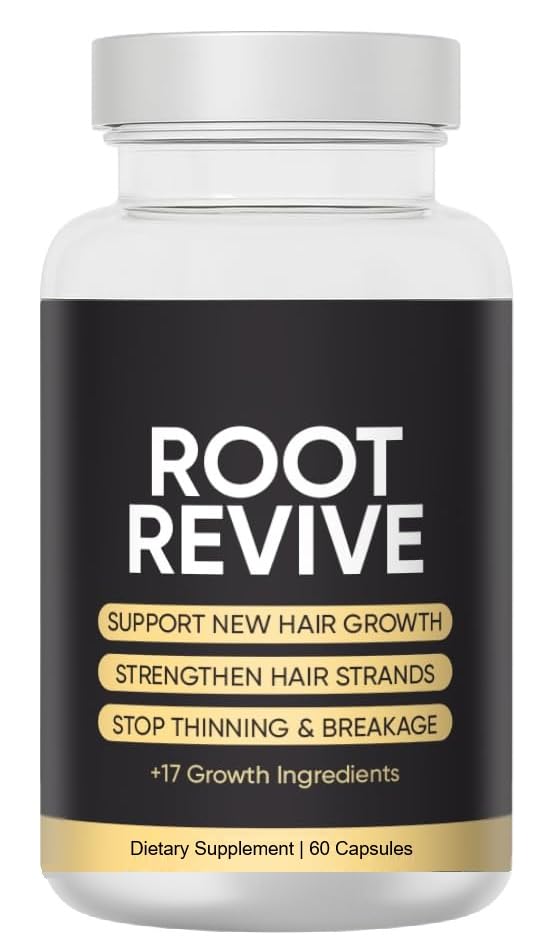 Root Revive Hair Growth Supplement 60 Capsules with Biotin Vitamins and Herbal Blend Made in USA