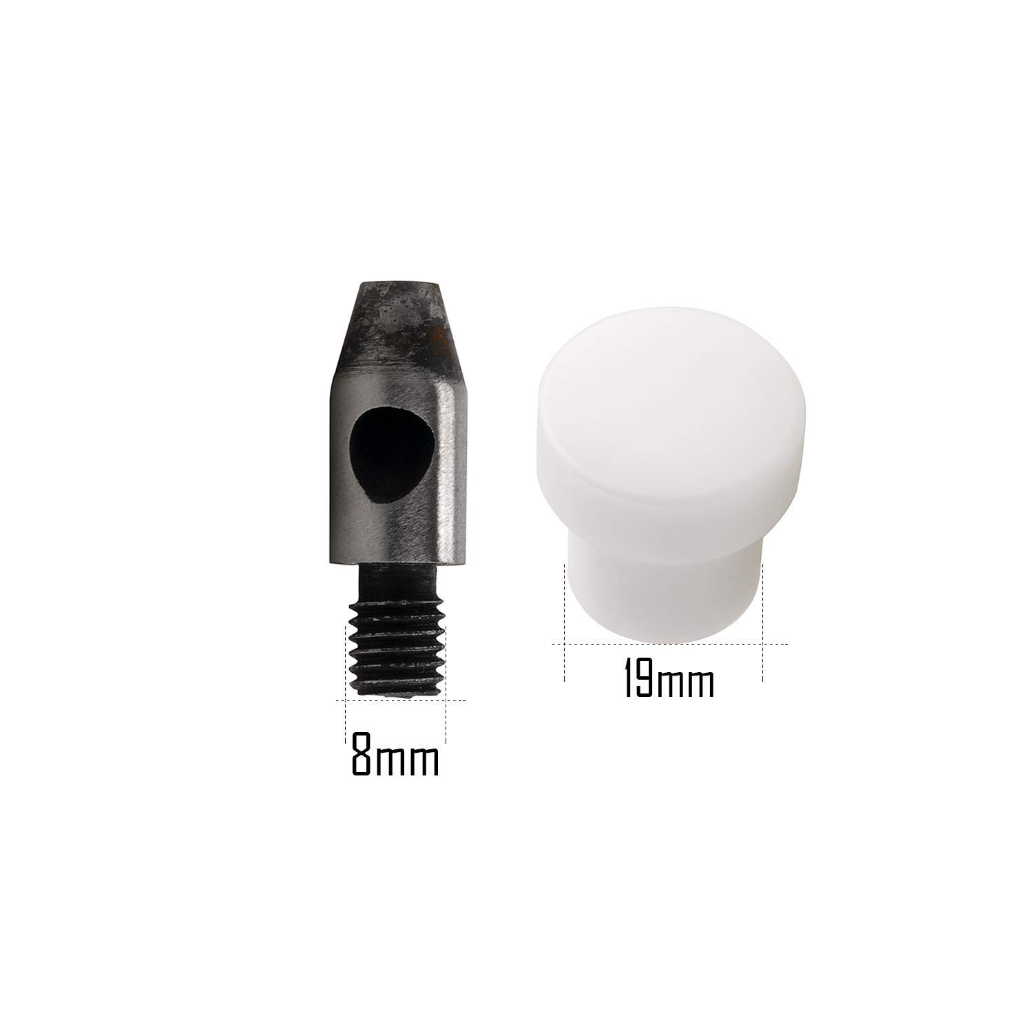 WedDecor Hole Cutting Punch Die Tool for Multiple Layers, Plastic Base Setter, Use with Universal Hand Press Machine for Fabrics & DIY Leather Craft - 6mm