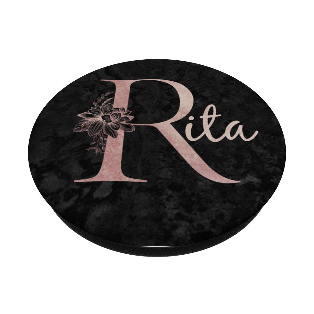 Rita◡̈　1207 Amazon.com: Rita Name Personalized Pink Rose on Black Design