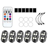 車用ストロボライト,6個セット ワイヤレス 明るいライトサイン リモコン対応 8色点滅LED - 航空機 自動車 ストローラー バイク トレーラー ドローン スクーター トラック用