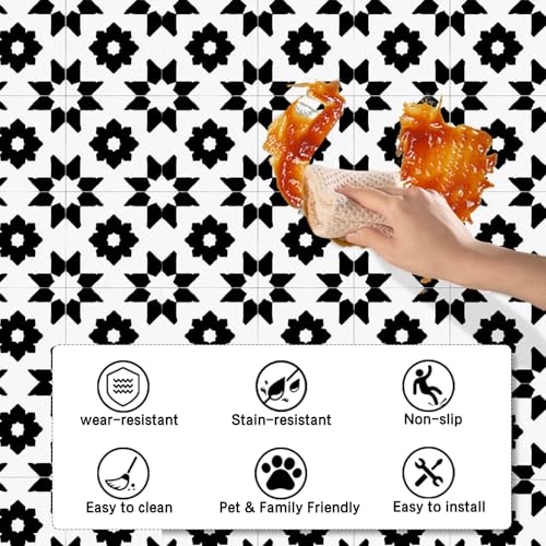 Image of Nuxovilar Peel and Stick Vinyl Floor Tiles - 12x12 Inch