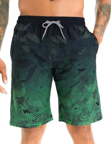 Image of APTRO Men's Long Swim Trunks with Mesh Lining Beach Bathing Suits Board Shorts Swimwear with Pockets and No Mesh