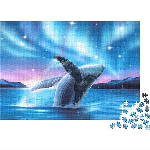 Puzzle en bois 1000 pièces anti-stress : fini l'ennui grâce au grand kit de bricolage baleines