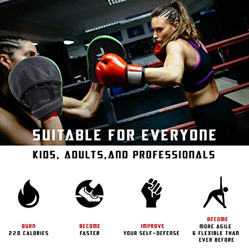 Xnature Essential Curved Boxing MMA Punching Mitts Boxing Pads w/Gift Box Hook & Jab Pads MMA Target Focus Punching Mitts Thai Strike Kick Shield