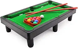 Kit Mini Mesa de Bilhar e Sinuca Completa 2 Tacos e Triangulo Portátil Snooker Linha Premium M5 Armarinhos