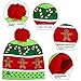 2 Pack Christmas LED Light-up Knitted Beanie Hat Colorful with 3 Flashing Modes for Holiday Xmas Christmas Party Supplies(One Size Fits More)