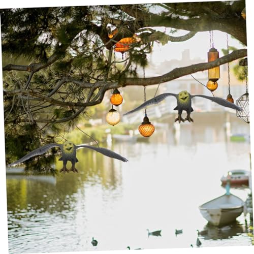 Toddmomy 3 Pecas dissuasor de pássaros realista decoração jardim Decoração de jardim artesanato pend