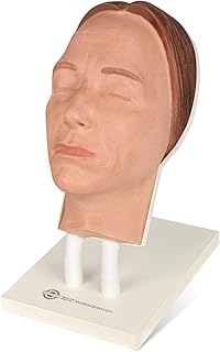 MedEduQuest Silicone Injection Mannequin Face Training Model, Makeup Head Model with Common Facial Issues for Micro-Plastic Teaching and Injection Training to Aestheticians, Plastic Surgeons