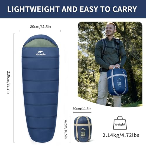 Bolsa de dormir Naturehike para adultos grado 0, forma momia miniatura 5