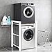 Lisdsoenk Washer Dryer Stacking Rack, 771lbs Capacity Heavy Duty Washer and Dryer Stacking Stand, 3 Adjustable Height Washing Machine Shelf forLaundry Rooms Bathrooms Balconies (White)