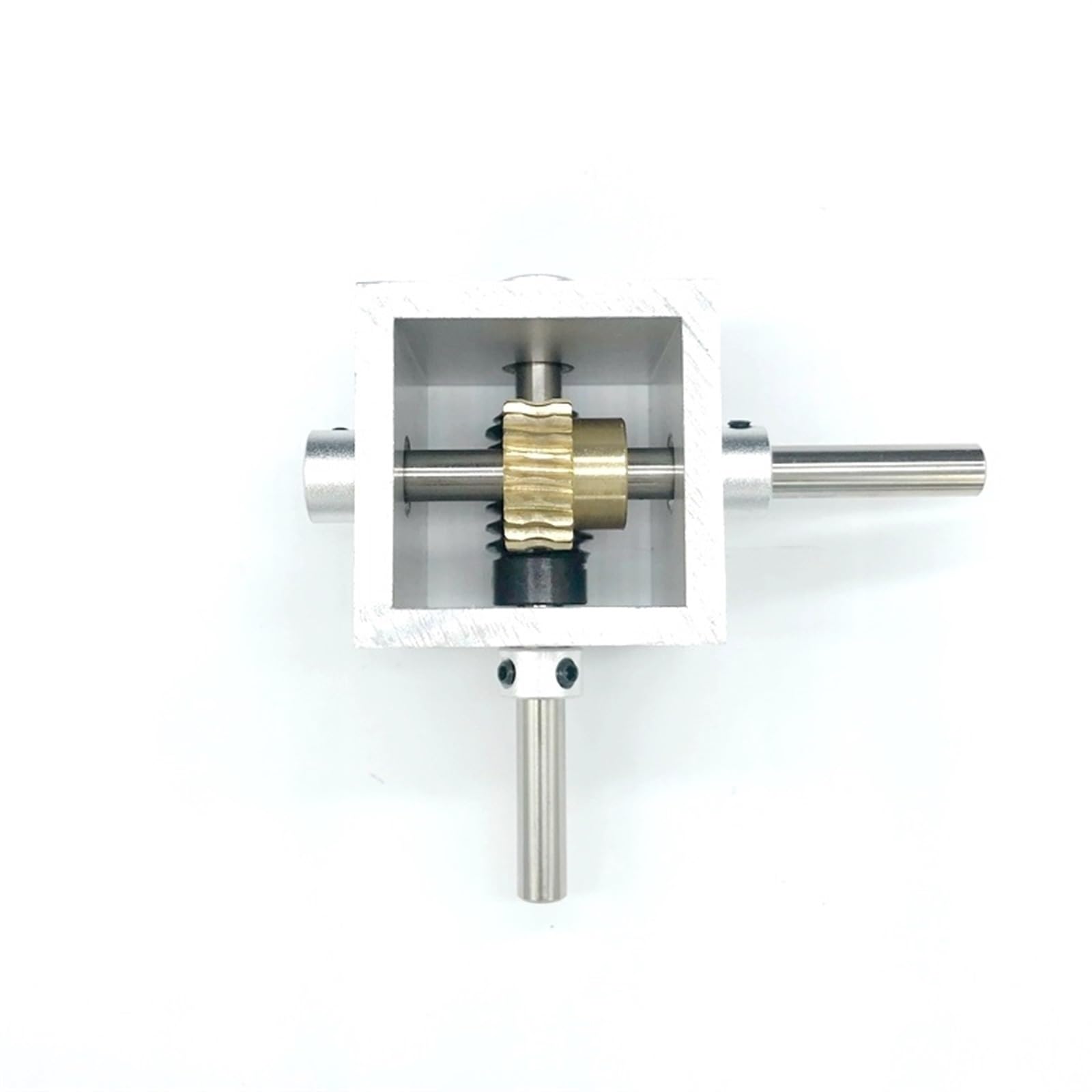 Caja de engranajes cónicos en ángulo recto, Reductor de engranajes helicoidales de 90 grados, relación 1:10/1:20, eje de 6 mm y 8 mm(Type 1 8mm shaft)