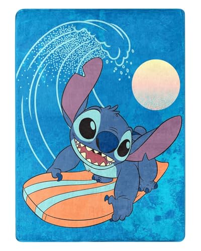 Image of Northwest Lilo and Stitch Silk Touch Throw Blanket, 46" x 60", Makes Waves