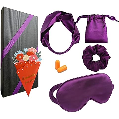 Bebelife Seiden-Schlaf-Augenmaske 5er-Set . mit gleichfarbigem Aufbewahrungsbeutel Cover