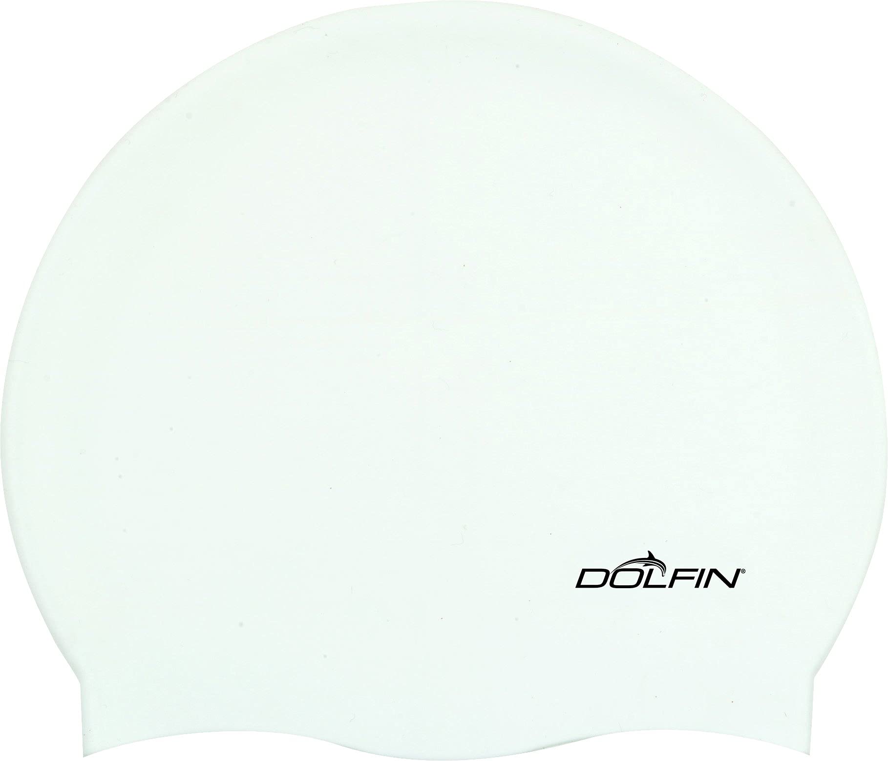 Dolfin Swimwear Solid Silicone Cap - White 100, One Size Fits All