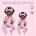 Aori Lifelike Reborn Baby Dolls Clothes 20 inch Purple Clothing Floral Jumpsuits Set for 17-20 Inch Newborn Girl Doll