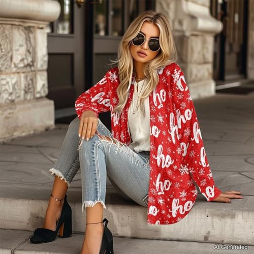 Image of Women's Lightweight Cardigans with Pockets Trendy Long Sleeve Open Front Cardigan Casual Tops Jackets Fall Oufits S-2XL