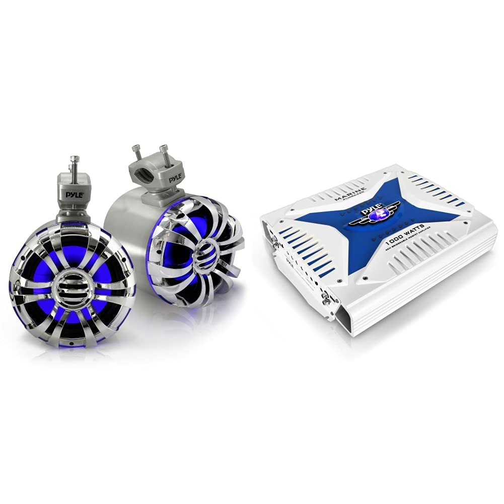 Pyle Marine Speakers (PLMRWB50L) and Hydra Marine Amplifier (PLMRA420)