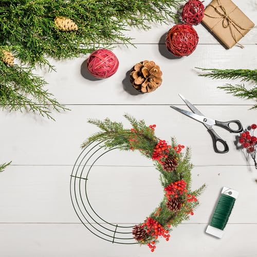 3 Pack Large Christmas Wire Wreath Ring 16 inch Metal Wire Wreath Frame Christmas Wreath Ring Crafting Wreath Base, Wedding Thanksgiving Halloween Xmas Wreath Frame Wreath Making Supplies - Image 3